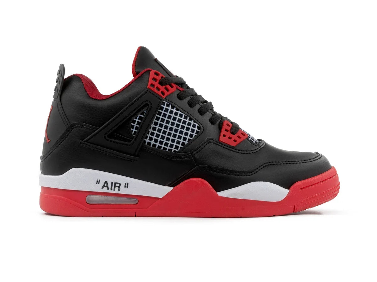 4 Retro Negro Rojo 1:1